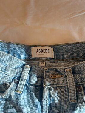 AGOLDE Parker cut off shorts button fly